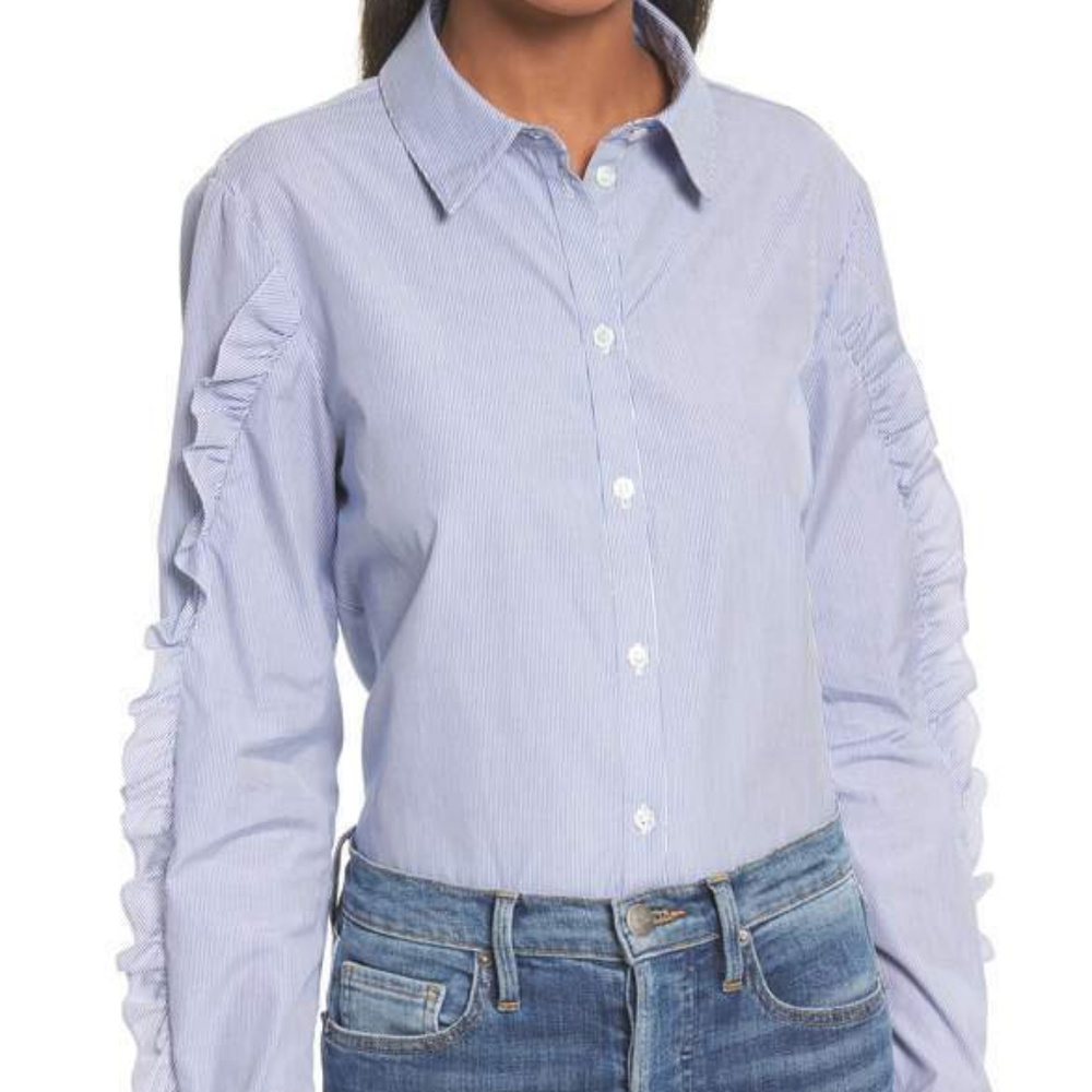 Tibi ruffle shirt size 6 NWOT